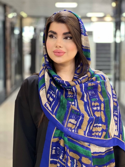 شال نخی ژاکارد منگوله دار کد1878