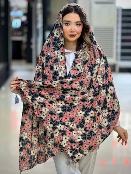 شال نخی سی اسکارف منگوله دار کد 2568