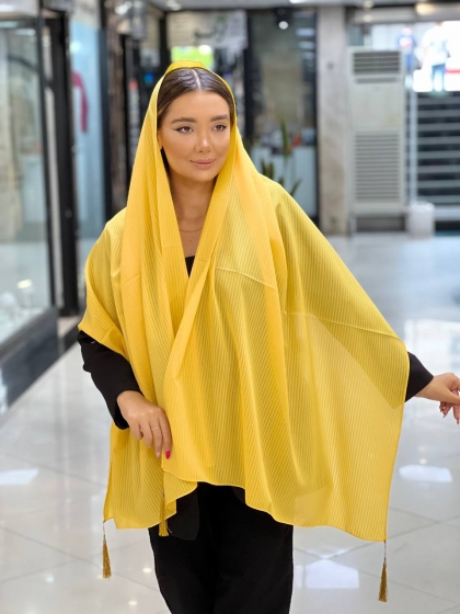 شال نخی میله ای منگوله دارکد 2174