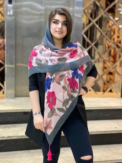 روسری نخی دور دوخت منگوله دار کد336