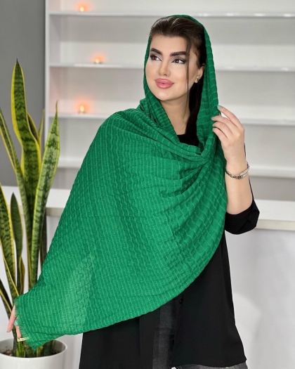 شال نخی پلیسه مربعی پاییزه کد1587