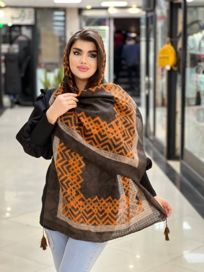 شال وول پاییزه منگوله دار کد 686
