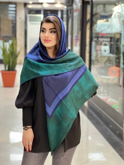 روسری نیلا دور دست دوز کد 733