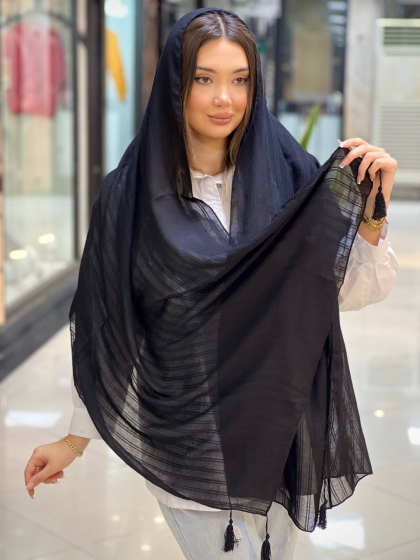 شال نخی منگوله دار کد 2421