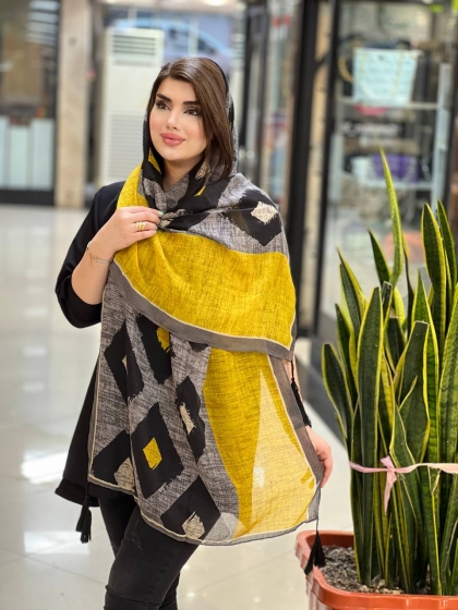 شال نخی برشکا منگوله دار کد1080