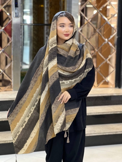 شال نیلا پاییزه منگوله دار کد2207
