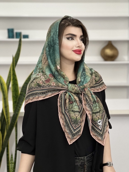 روسری نخی دور دست دوز کد 1174