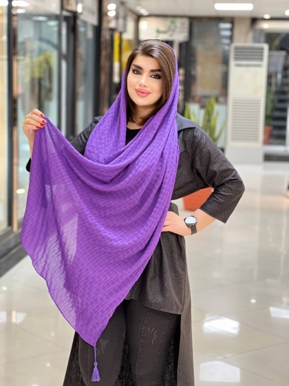 شال نخی تسلا پاییزه منگوله دار کد594