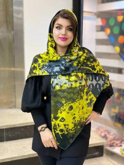 روسری نخی دور دست دوز کد 281