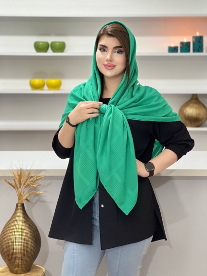 روسری گارزا دور دست دوز کد1130