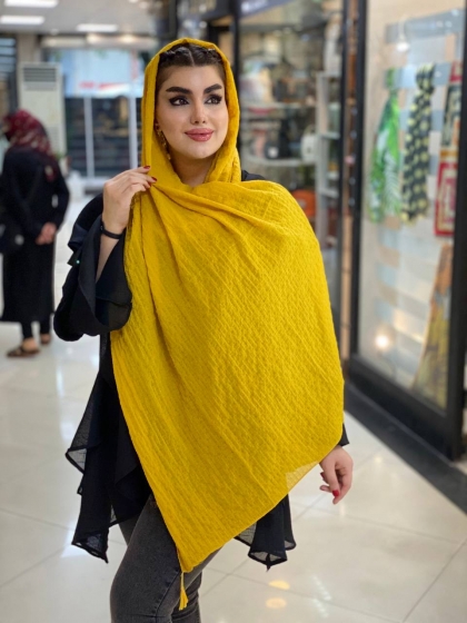 شال نخی پفکی منگوله دار کد 455