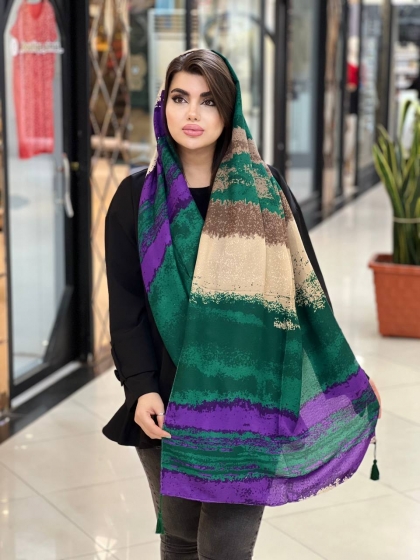 شال نخی تی ویل منگوله دار کد1846