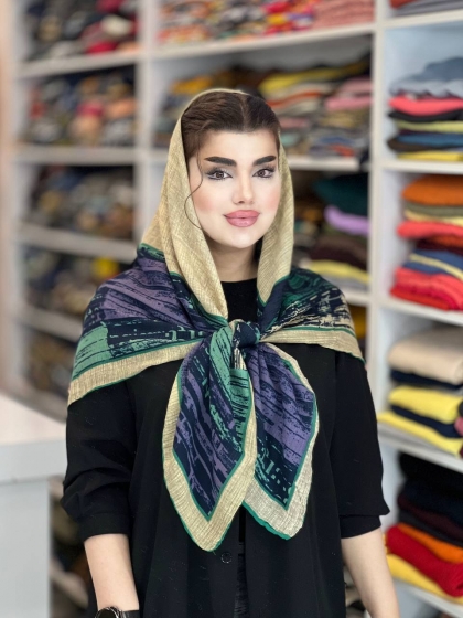 روسری نخی لانا دور دست دوز کد 1014