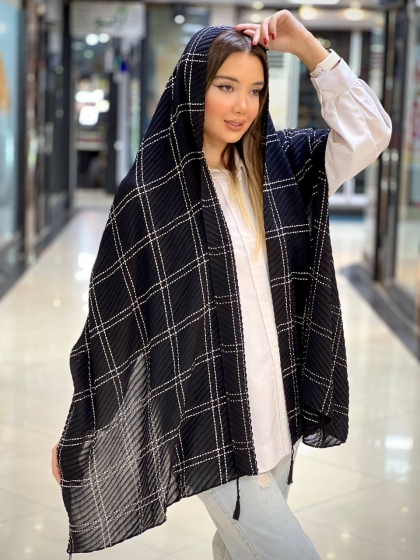 شال نخی زارا منگوله دار کد 2465
