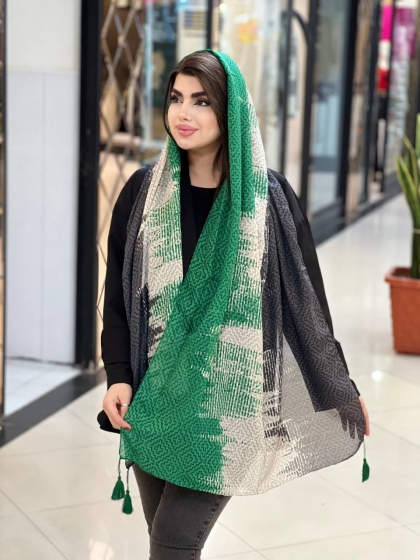 شال نخی موندیال منگوله دار کد 1822
