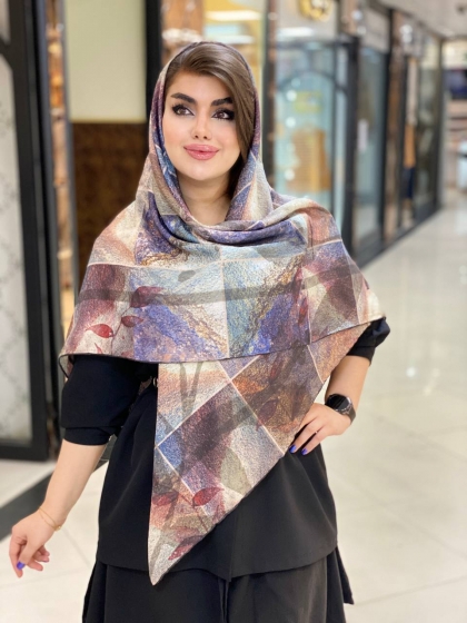 روسری نخی دور دست دوز کد 476