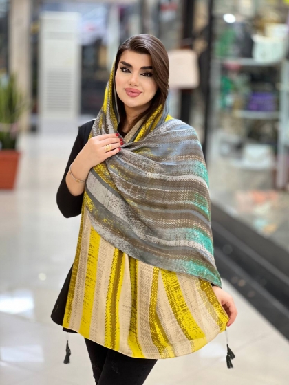 شال نخی بلفی منگوله دار کد939