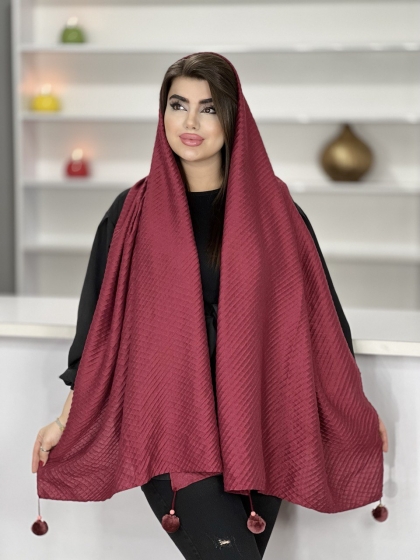 شال موهر پلیسه منگوله دار کد 1487