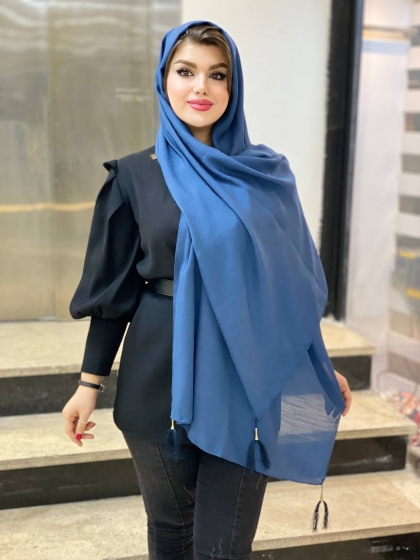 شال نخی اسلپ منگوله دار کد 296