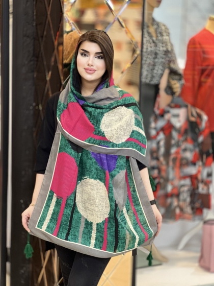 شال نخی لانا منگوله دار 1245