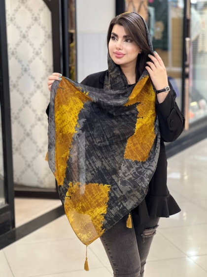 شال نخی ترک منگوله دار کد1849