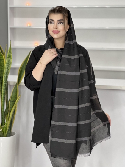شال نخی لمه دار کد 1342