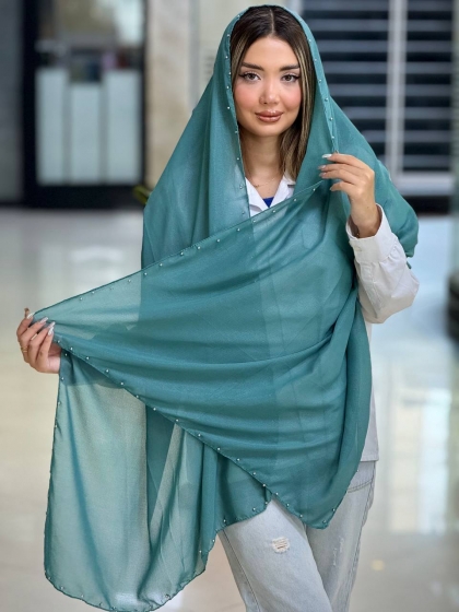 شال نخی مانواری مرواریدی کد 2870