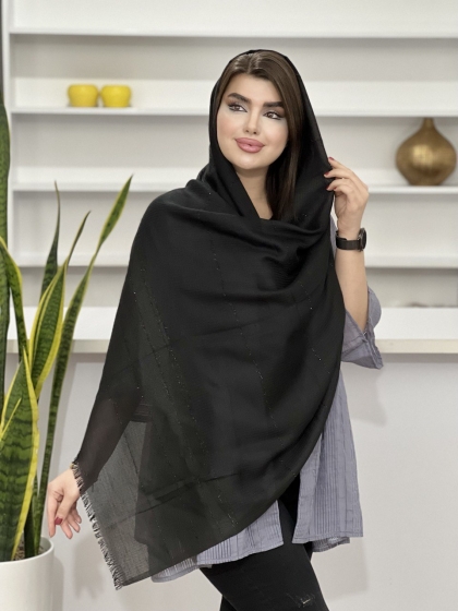 شال نخی راه راه لمه دار کد 1247