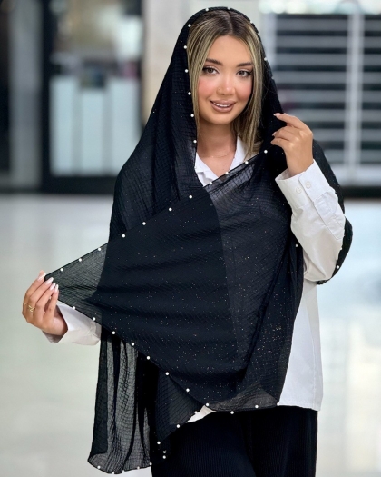 شال سوپر نخ پلیسه مربعی شاین کد 2978