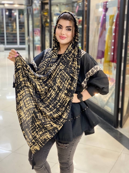 شال نیلا منگوله دار پاییزه کد546
