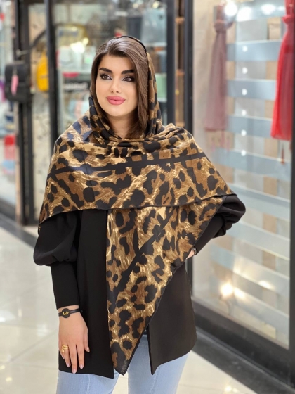 روسری پلنگی نیلا پاییزه دست دوز کد 691