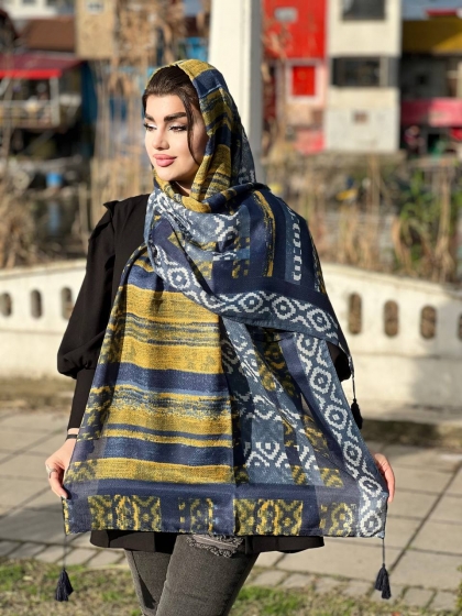 شال نخی ارکیده منگوله دار(مناسب فصل بهار)کد797