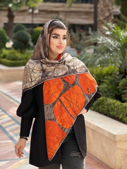 روسری بلفی دور دست دوز کد 748