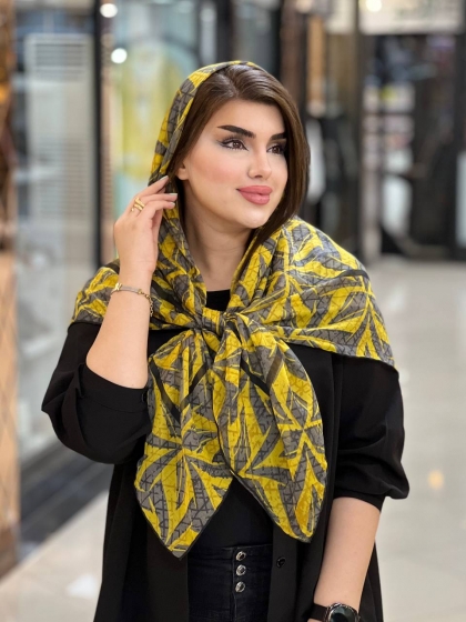 روسری نخی ترک دور دست دوز کد 1058