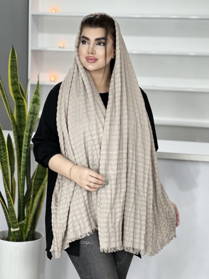 شال نخی پلیسه مربعی پاییزه کد1352