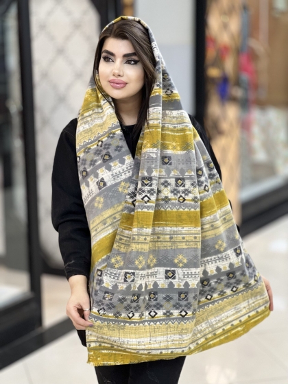 شال موهر کجراه ریشه دار کد 1516