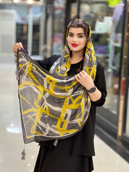 شال نخی اسکارلت منگوله دار کد 988