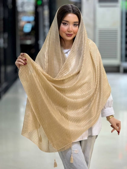 شال پلیسه واکسی وارداتی منگوله دار کد 2591