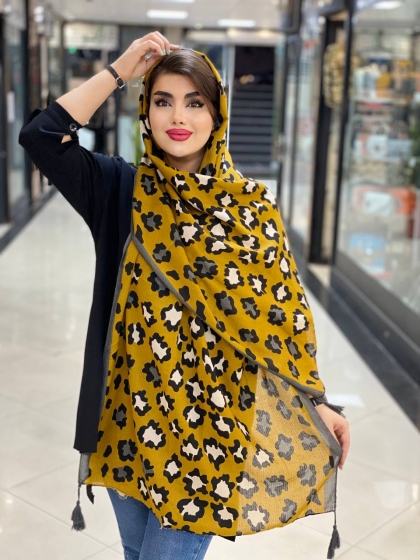 شال نیلا پاییزه منگوله دار کد 556