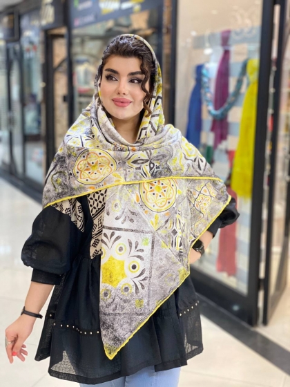 روسری نخی دور دست دوز کد 489
