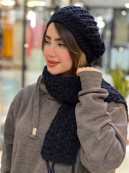 شال و کلاه بافت کد 2428