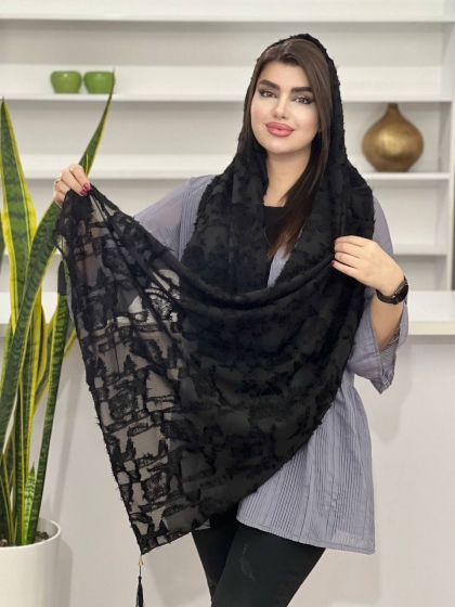 شال یاخما منگوله دار کد 1153