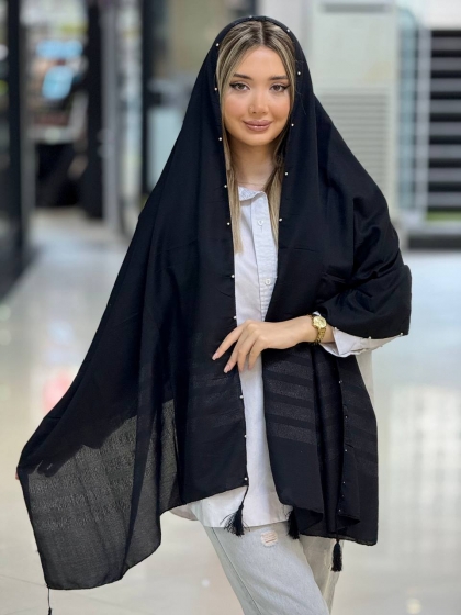 شال حریر لمه منگوله دار کد 2645