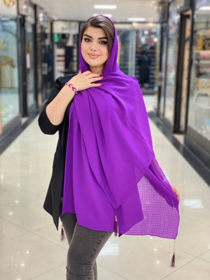 شال نخی جاذبه منگوله دار کد 335