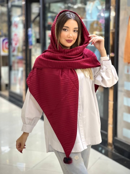 روسری نخی پلیسه پم پم کد 2328