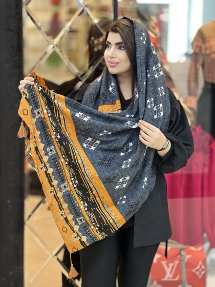 شال نخی منگوله دار بهاره کد 1630