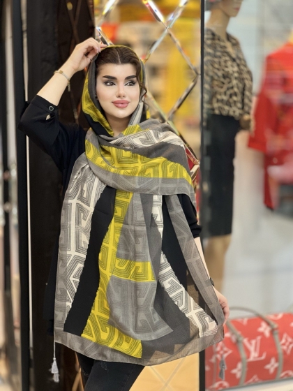 شال نخی سی آی اسکارف منگوله دار کد 1010