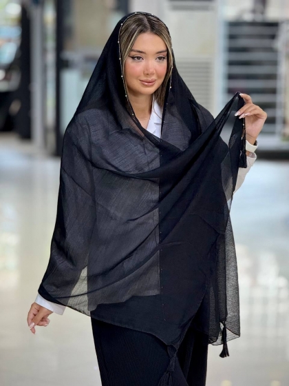 شال لنین نخ اعلاء زیپی کد 2763