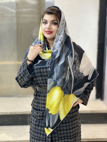 روسری نخی دور دست دوز کد 273