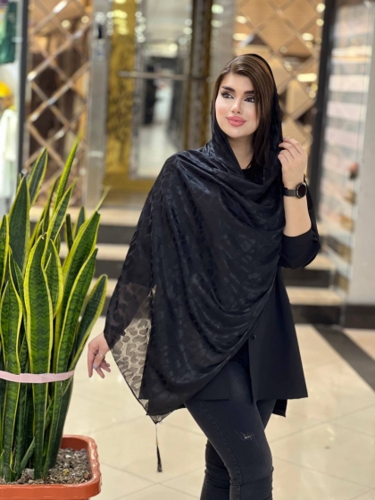 شال نخی ریون منگوله دار کد1041